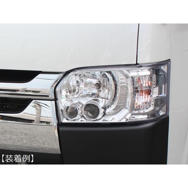 ハイエース 200系 4型純正タイプ LEDヘッドライト クロームインナー（S-GL DX ワゴンGL グランドキャビン 4型 5型 6型 7型）の画像
