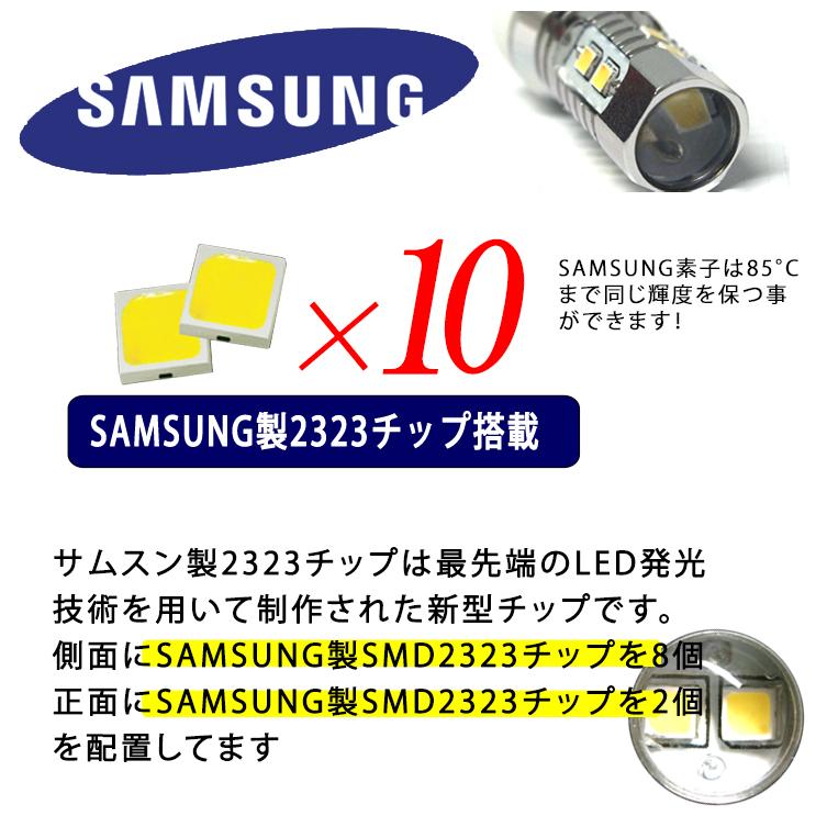 ノア ヴォクシー バックランプ T16 SAMSUNG ウェッジ球 ホワイト 白 送料無料 爆光 車検対応 2個セット｜bigkmartjapan｜02