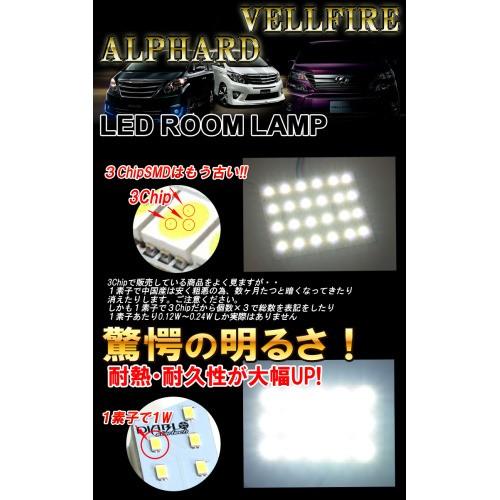 ヴェルファイア アルファード 20系 LEDルームランプ 室内灯 LEDバルブ