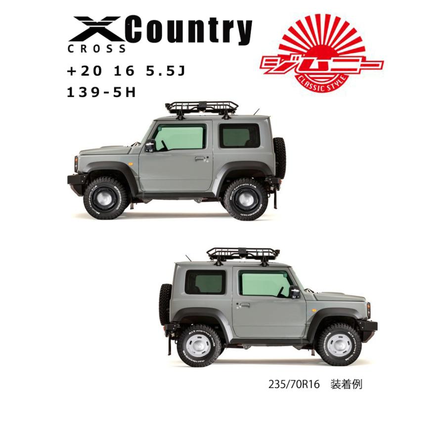 ジムニー JB64 JB74 16インチ 139.7-5H 4本 CROSS COUNTRY 送料無料