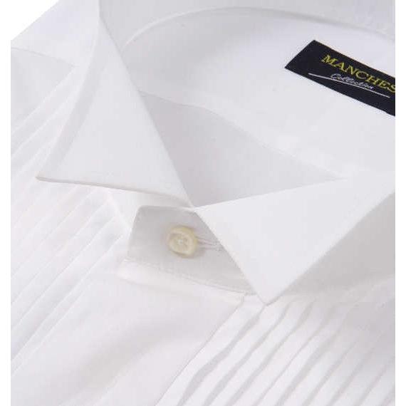 大きいサイズ MANCHES COLLECTION ウイングカラー長袖シャツ 3L 4L 5L 6L 7L 8L 9L 10L ホワイト ラッピング可 送料無料 即日発送 大きいサイズ メンズ マンチェス コレクション ウイングカラー長袖