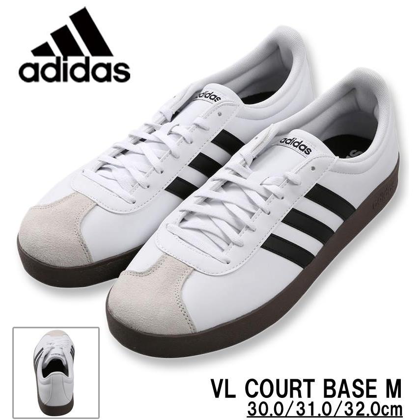 スニーカー 大きいサイズ スニーカー VL COURT BASE M 29 30 31 32 コアブラック ラッピング可 送料無料 即日発送 adidas（アディダス） 大きいサイズ メンズ スニーカー (VL COURT BASE