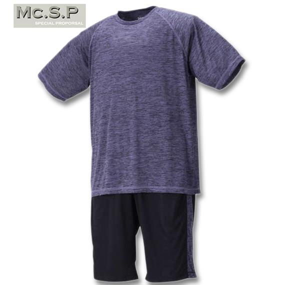 大きいサイズ メンズ Mc.S.P DRYカチオン杢半袖Tシャツ+ハーフパンツ 3L 4L 5L 6L 8L｜biglibero