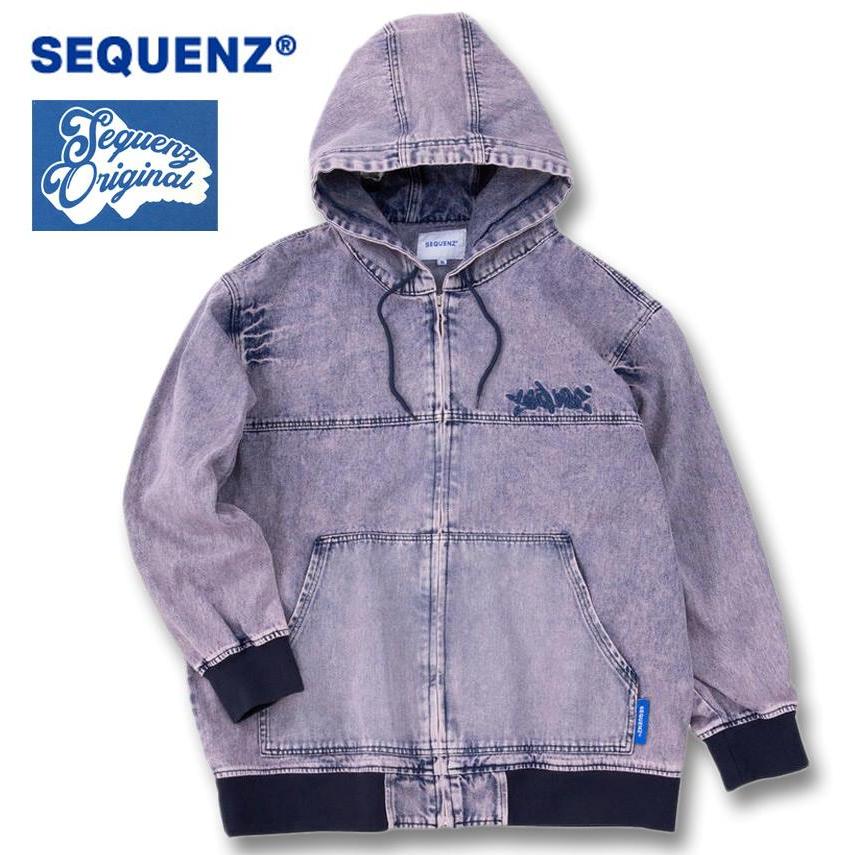 大きいサイズ SEQUENZ ウォッシュドデニムフルジップパーカー 3L 4L 5L 6L ローズ ラッピング可 送料無料 即日発送 大きいサイズ メンズ SEQUENZ ウォッシュド デニム フルジップ