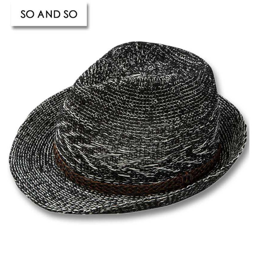 大きいサイズ メンズ So and so 和紙 サーモ 中折れハット 4L/64cm