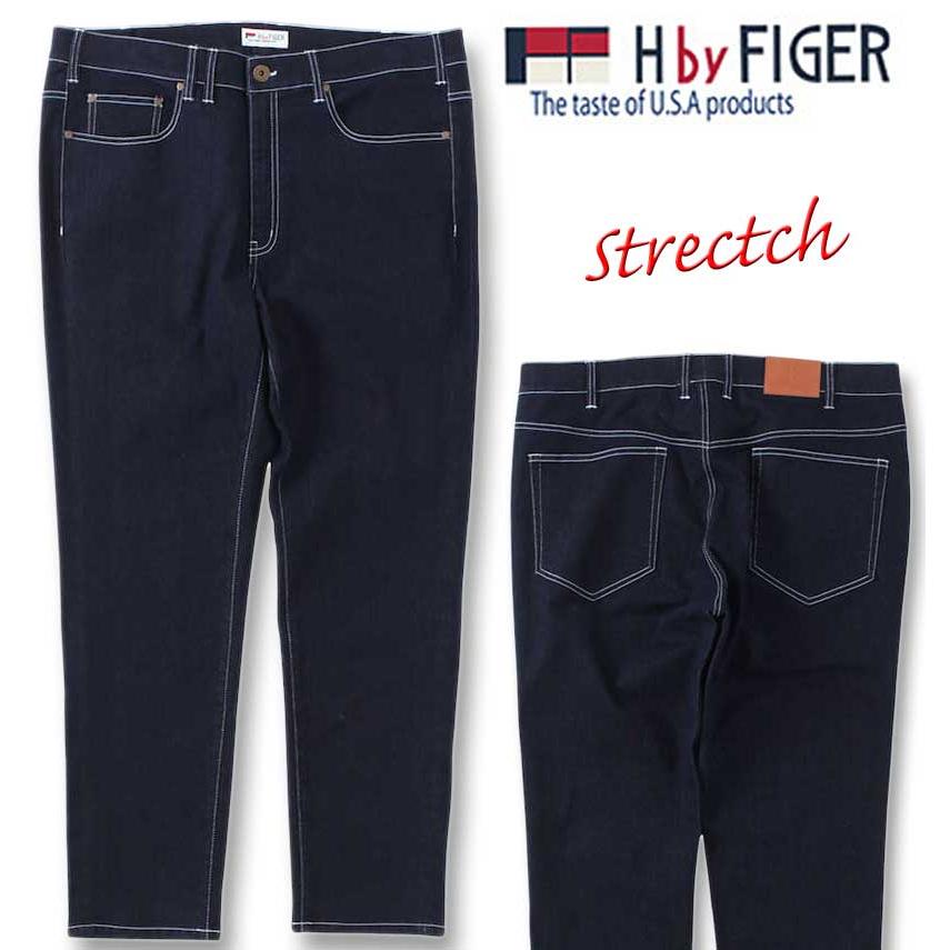 大きいサイズ メンズ H by FIGER ストレッチデニムパンツ 100cm〜160cm