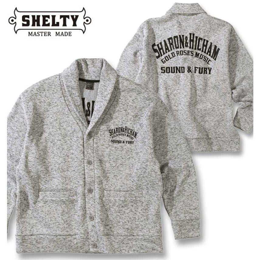 大きいサイズ メンズ SHELTY ニットフリース ルード系刺繍 ショール