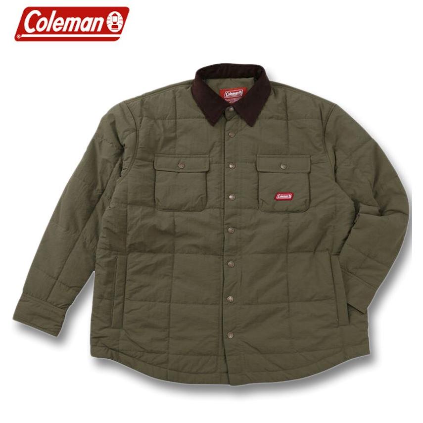 大きいサイズ メンズ Coleman キルトシャツ ジャケット カーキ 1273-5312-1 3L 4L 5L 6L Coleman（コールマン） 大きいサイズ メンズ キルト シャツジャケット