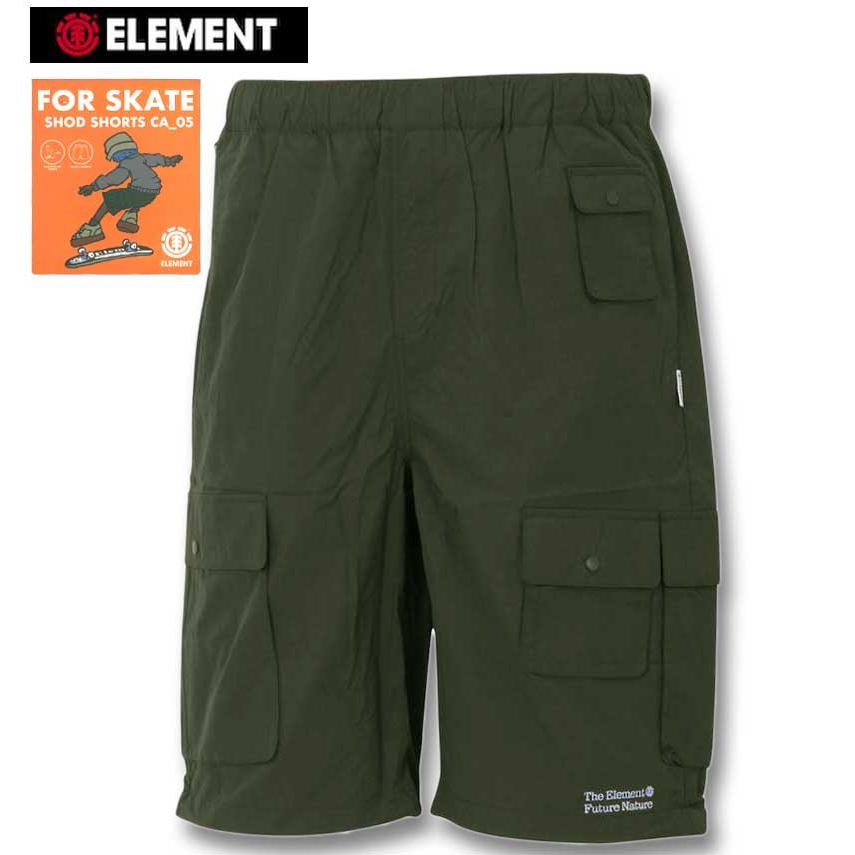 大きいサイズ メンズ ELEMENT SHOD カーゴ ハーフパンツ ブラック 1274-3270-2 3L 4L 5L 6L ELEMENT（エレメント） 大きいサイズ メンズ ELEMENT SHODカーゴハーフ