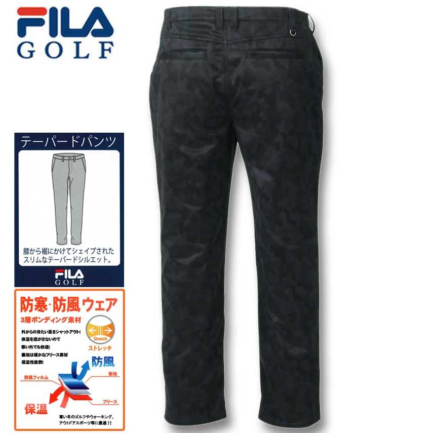 大きいサイズ メンズ FILA GOLF カモフラプリント ボンディングパンツ 100cm〜120cm｜biglibero｜03