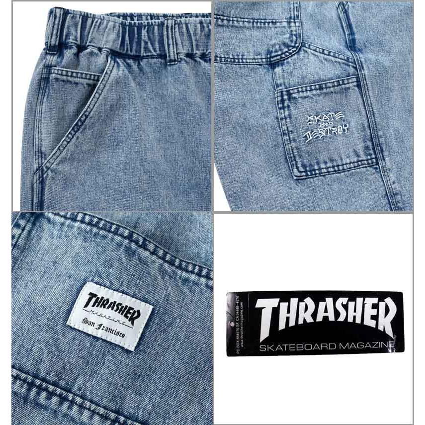 THRASHER（スラッシャー） 大きいサイズ メンズ デニム ペインター 