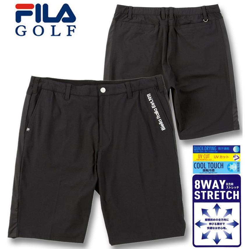 FILA GOLF 大きいサイズ メンズ 8WAY ストレッチ ツイル ハーフパンツ