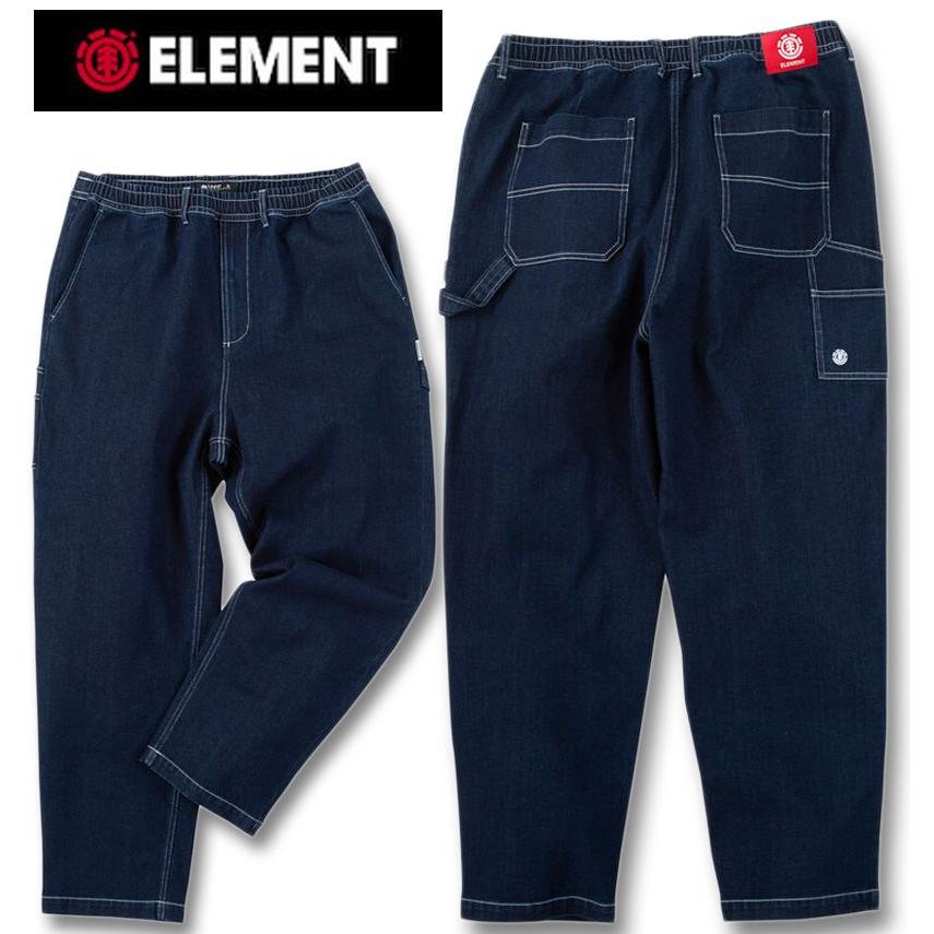 大きいサイズ メンズ ELEMENT SHOD デニム ペインター パンツ ブラック 1274-5330-2 3L 4L 5L 6L ELEMENT（エレメント） 大きいサイズ メンズ ELEMENT SHOD デニム