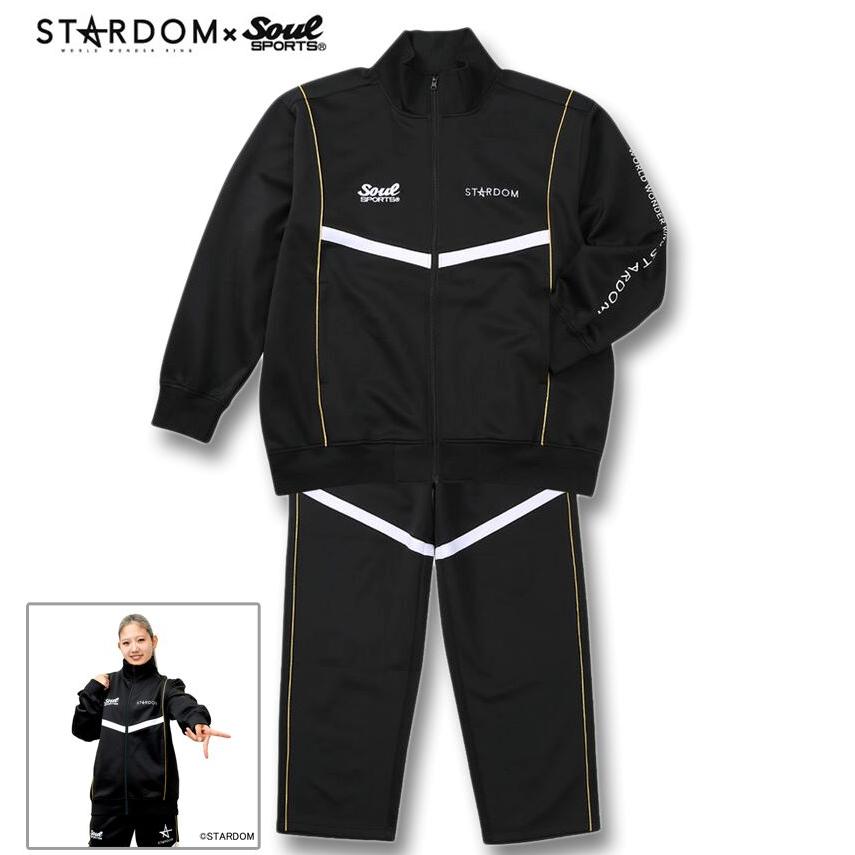 大きいサイズ メンズ STARDOM×SOUL SPORTS 団体 長袖 ジャージ 上下