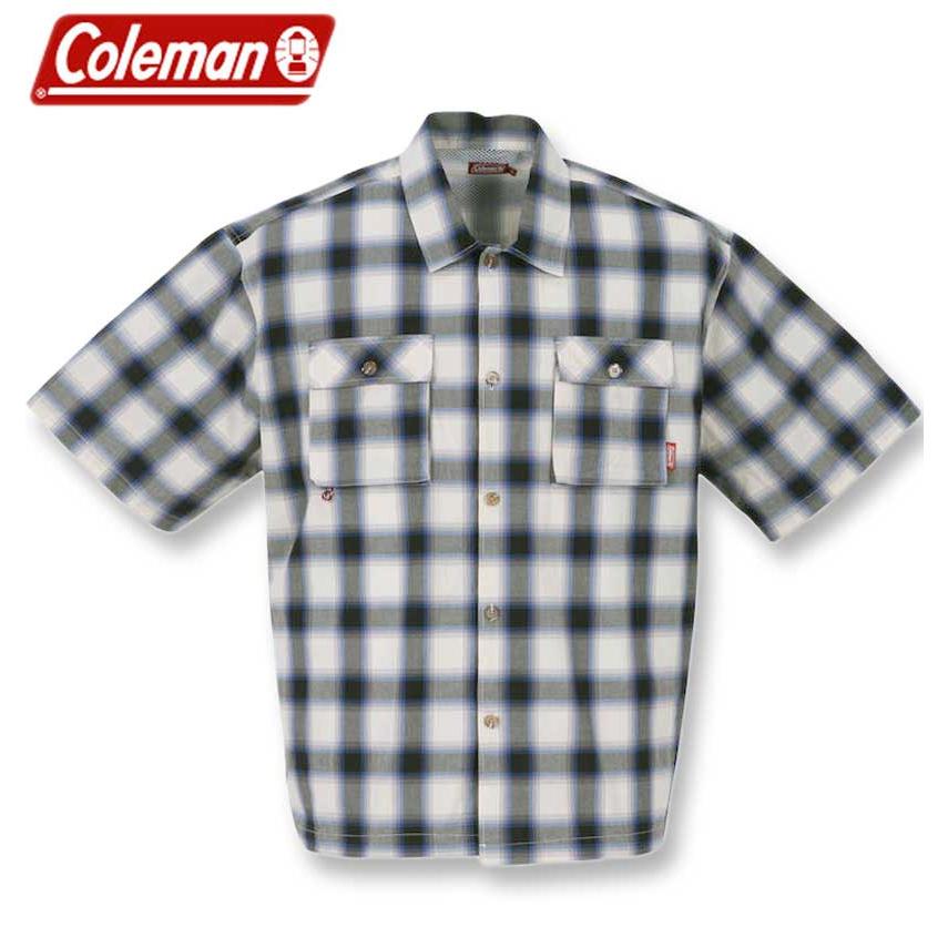 大きいサイズ Coleman 先染めチェック半袖シャツ 3L 4L 5L 6L 7L 8L MC732402-91258 ラッピング可 送料無料 即日発送 Coleman（コールマン） 大きいサイズ メンズ 先染めチェック半袖シャツ