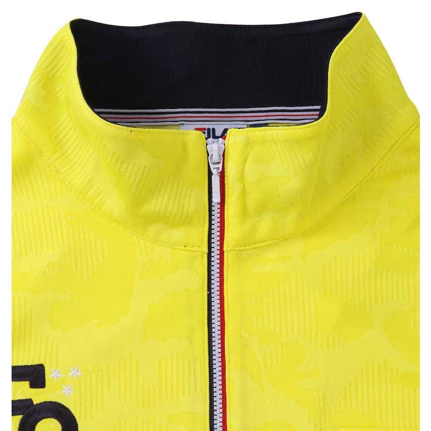 FILA GOLF 大きいサイズ メンズ ジャガードハーフジップ半袖