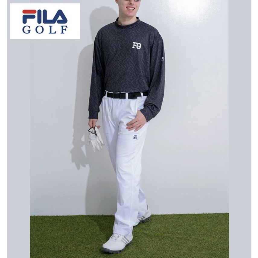 大きいサイズ メンズ FILA GOLF タイポプリント モックネック長袖シャツ 3L 4L 5L 6L｜biglibero｜05