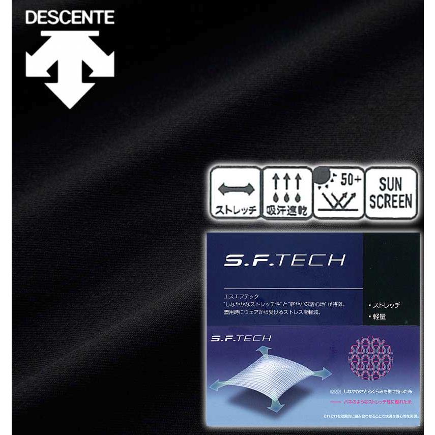 大きいサイズ メンズ DESCENTE S.F.TECH SUNSCREEN スクエアロゴ 長袖Tシャツ 3L 4L 5L 6L｜biglibero｜06