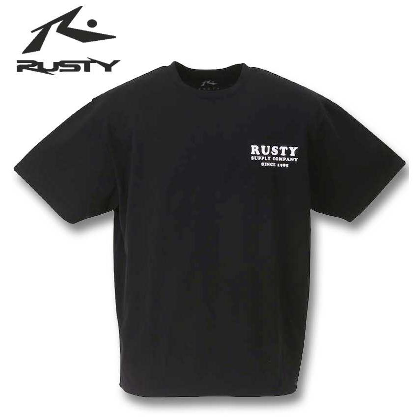 大きいサイズ メンズ RUSTY 天竺半袖Tシャツ 3L 4L 5L 6L 8L｜biglibero｜02