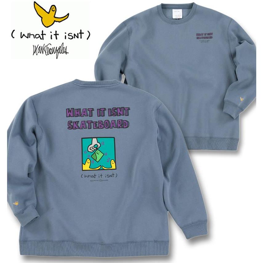 大きいサイズ メンズ (What it isNt) CVC 裏起毛 クルーネック トレーナー モクグレー 1278-4696-1 3L 4L 5L 6L 8L Mark Gonzales（マークゴンザレス） 大きいサイズ メンズ (What it