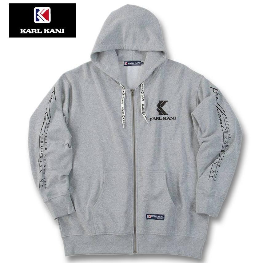 Karl Kani（カールカナイ） 大きいサイズ メンズ 裏毛 フルジップ