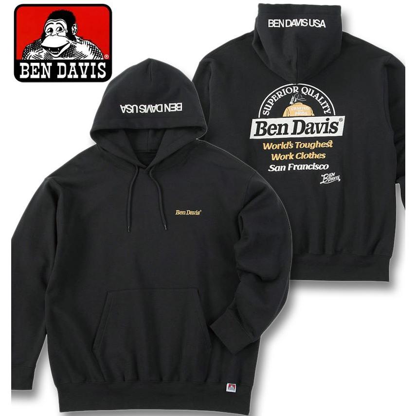 BEN DAVIS（ベンデイビス） 大きいサイズ メンズ レーベル刺繍 プル