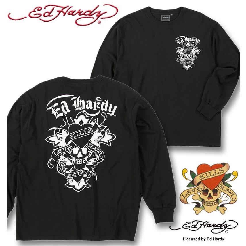 Ed Hardy（エド・ハーディー） 大きいサイズ メンズ 天竺 プリント
