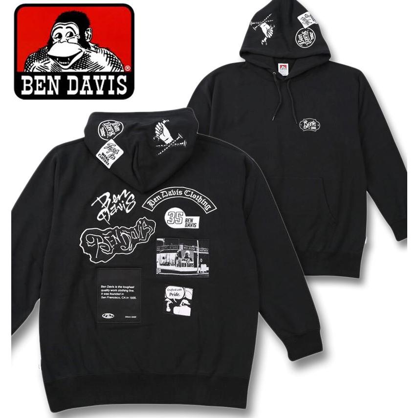 BEN DAVIS（ベンデイビス） 大きいサイズ メンズ 裏毛 マルチワッペン
