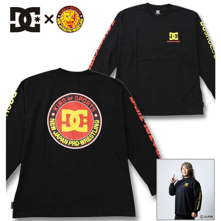 大きいサイズ メンズ DCSHOES × 新日本プロレス NJPW  長袖 Tシャツ ブラック 1278-6130-1 3L 4L 5L 6L DC SHOES（ディーシーシューズ） 大きいサイズ メンズ DCSHOES×新日本