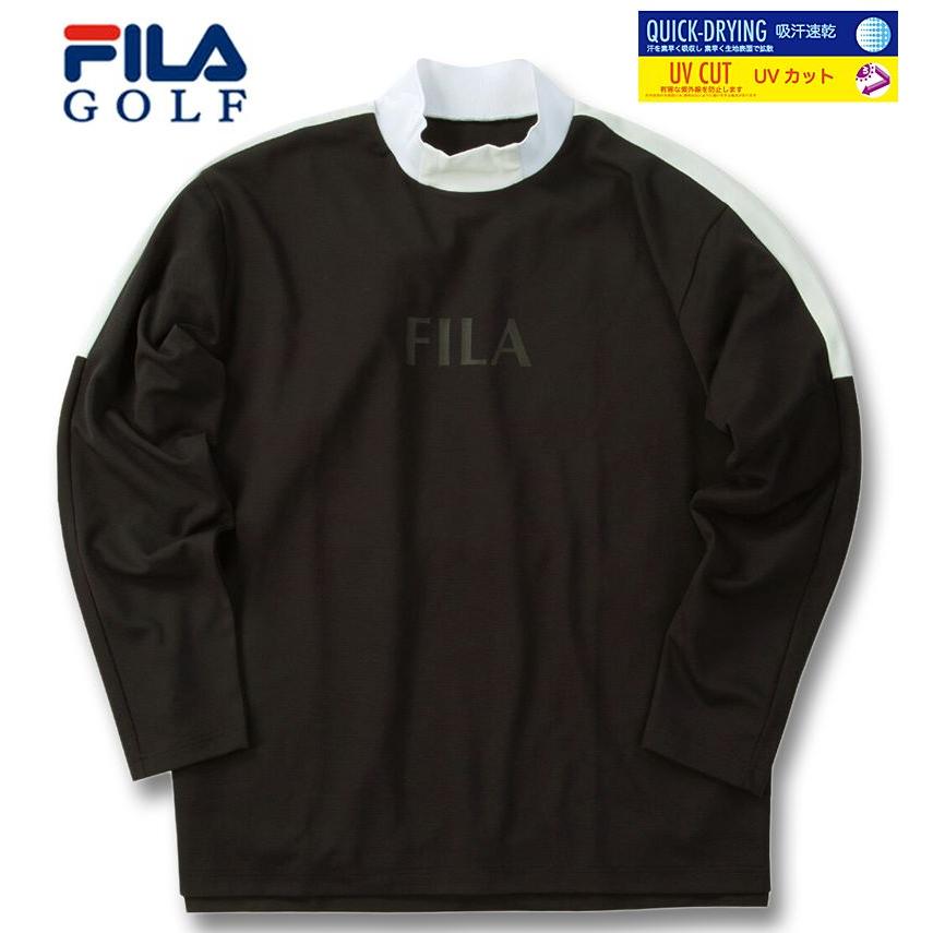 FILA GOLF 大きいサイズ メンズ ゴルフ 鹿の子調 ストレッチ モック