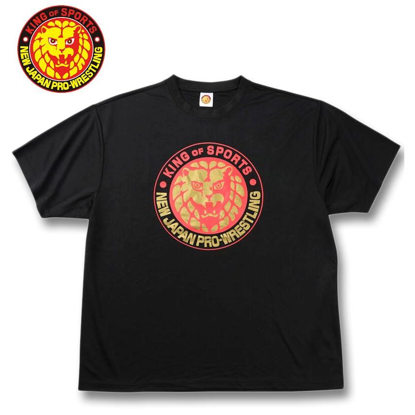 大きいサイズ メンズ 新日本プロレス ライオンマーク ドライ 半袖 T