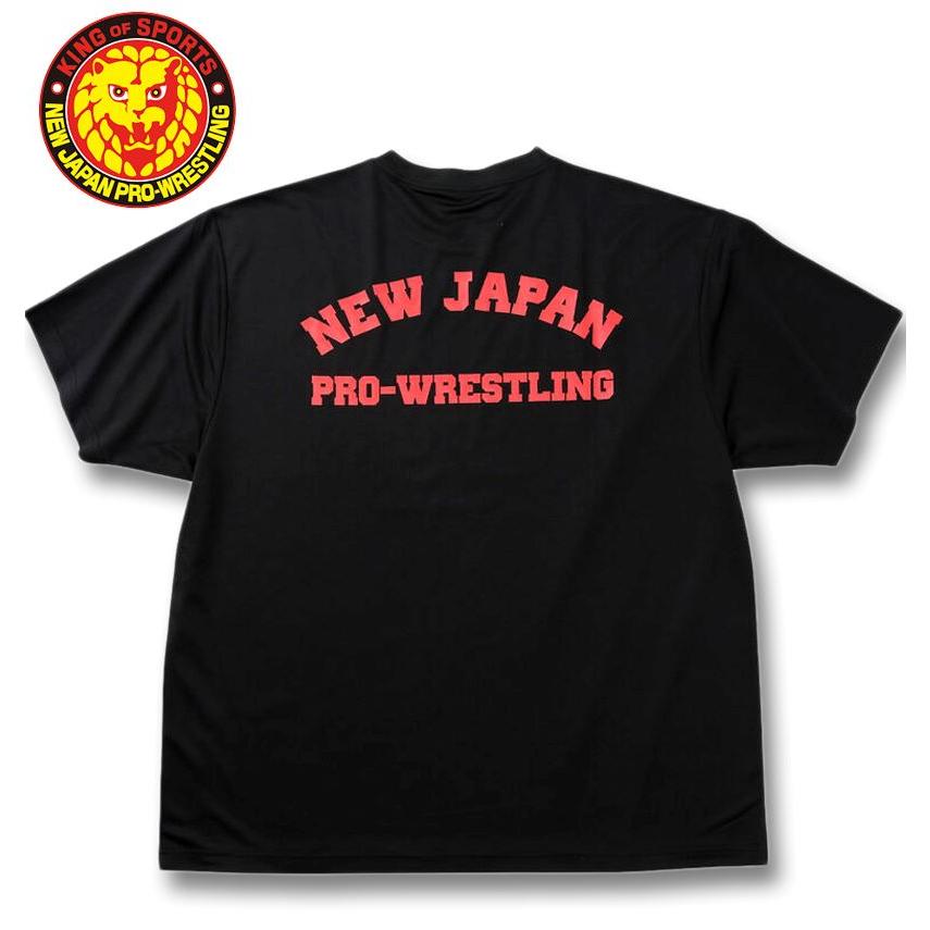 大きいサイズ メンズ 新日本プロレス ライオンマーク ドライ 半袖 T