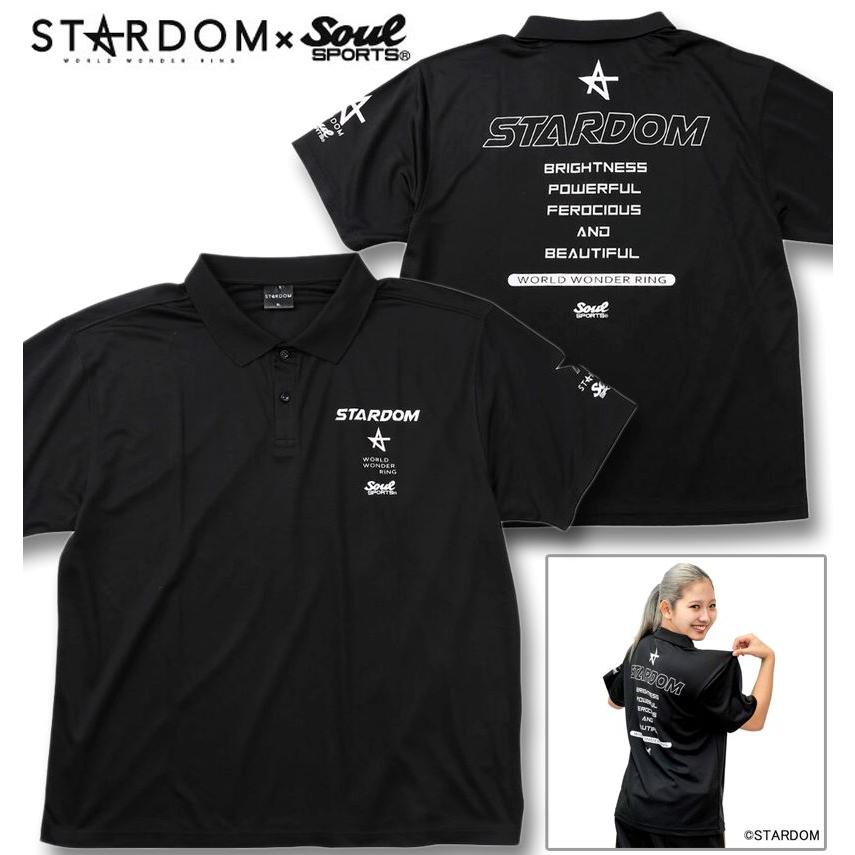 大きいサイズ メンズ STARDOM×SOUL SPORTS レフェリー 半袖 ポロシャツ