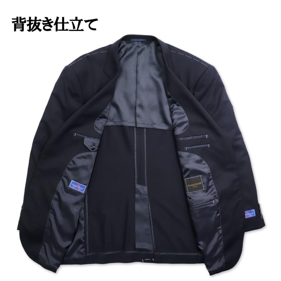 大きいサイズ メンズ シングル 2ツ釦 スーツ ネイビー無地 2L 3L 4L 5L 6L 7L 8L