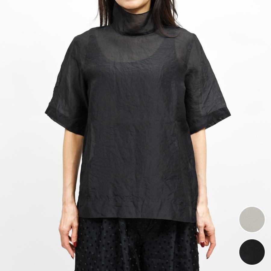 christian wijnants（クリスチャン ワイナンツ）<br>WPX8612TAPULO シルクオーガンザタートルネックシャツ 21061001121 | 