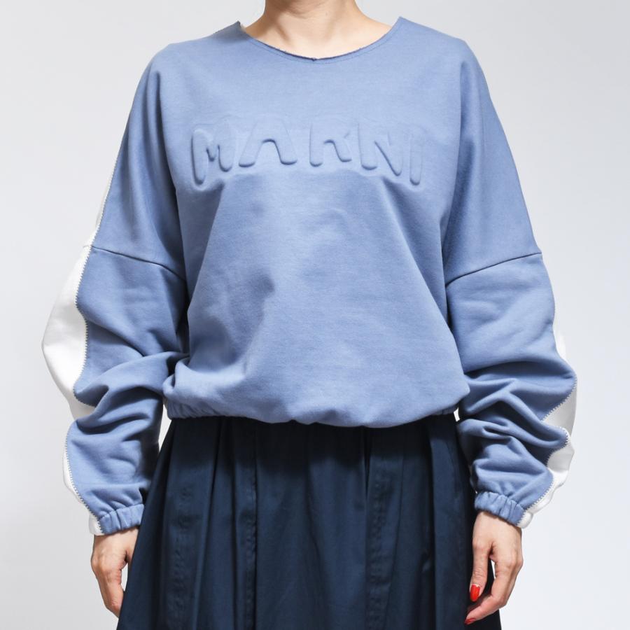 MARNIマルニ FLJE0213QX/UTC275 バイカラー ロゴスウェット レディース 