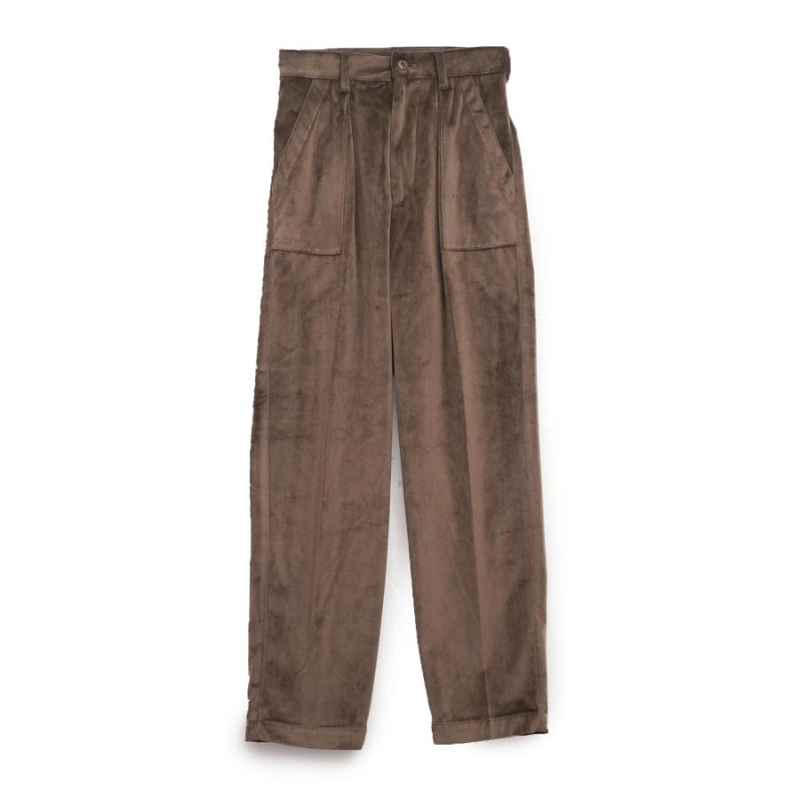Cellar Door セラードアー FAT/MQ395 ベルベット タックパンツ