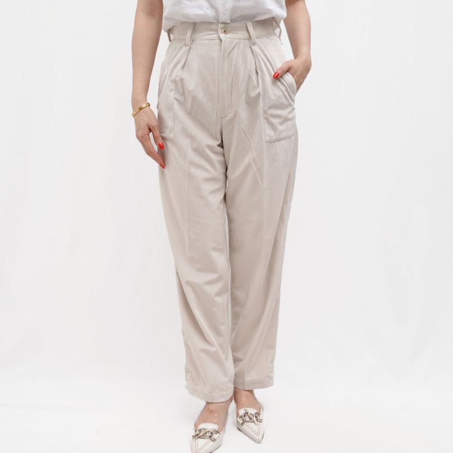 Cellar Door セラードアー FAT/MQ395 ベルベット タックパンツ