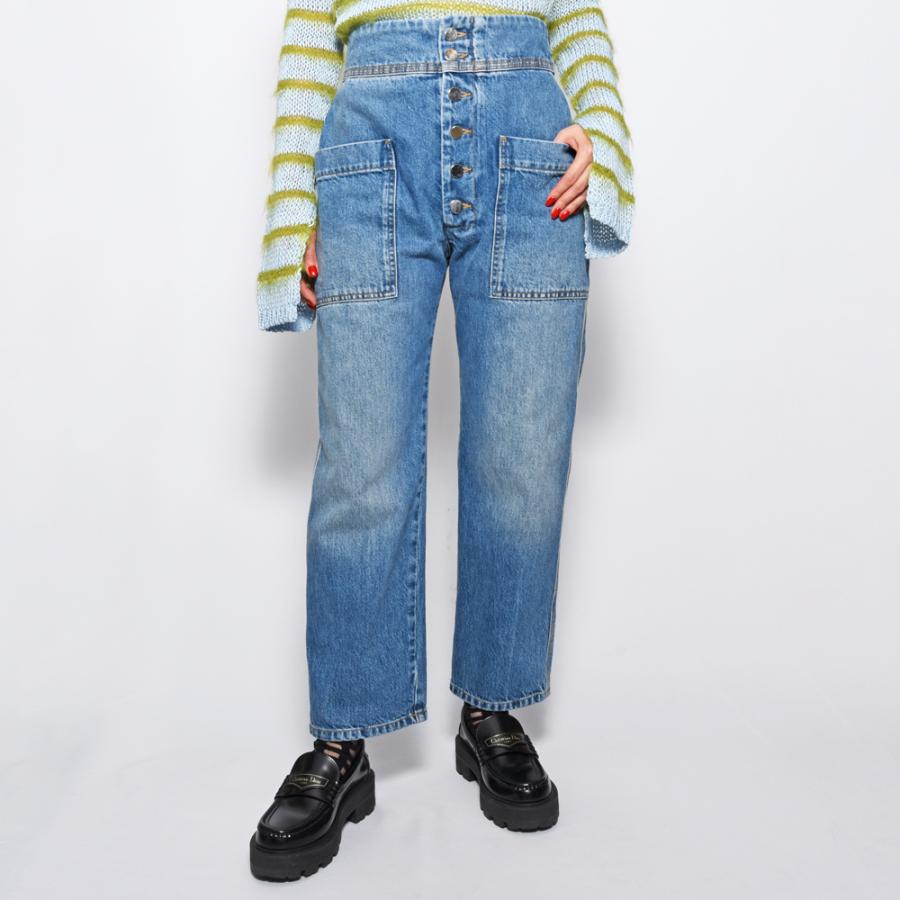 PLAN Cプラン シー PNCEF06LWZ/TD003 シルバーボタン デニムパンツ  