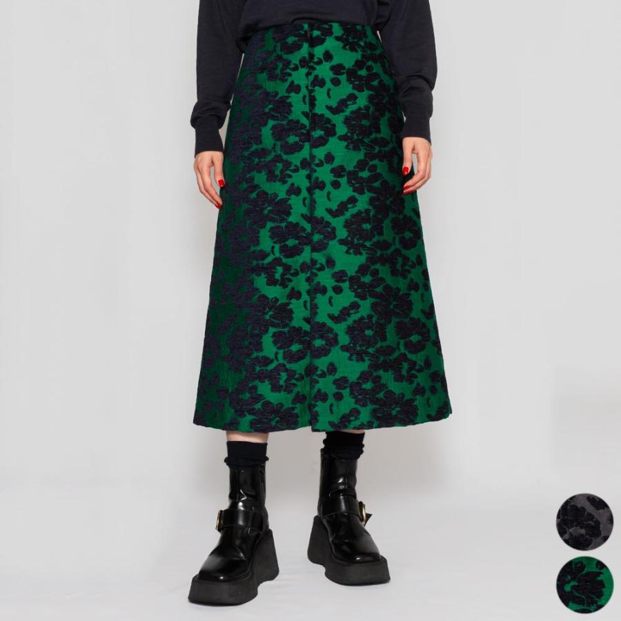 AMBELLアンベル 00011-3 フラワーモチーフジャガード スカート レディース 正規品ならビリエッタ。送料無料 | 