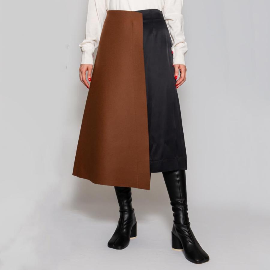 PLAN Cプラン シー GOCAE53HVZ/CONTRAST MIDI SKIRT バイカラースカート レディース 正規品ならビリエッタ。送料無料 | 