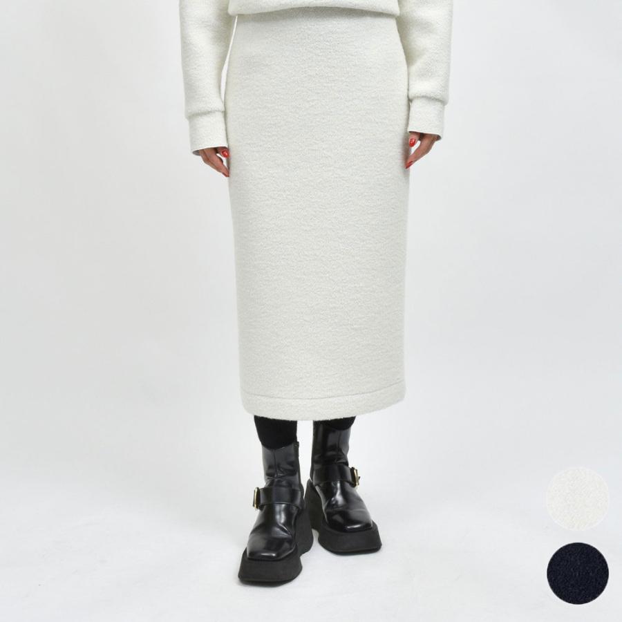 AMBELLアンベル <br>00079 ボンディングブークレニットスカート 23242000163 | 