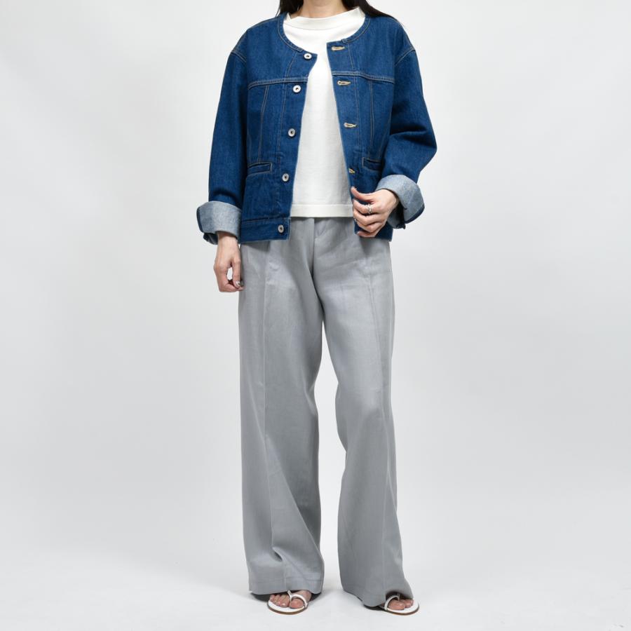 【SALE30％】ma'ry'ya（マリア）<br>YPD102 ノーカラーデニムジャケット 24051002025 | 