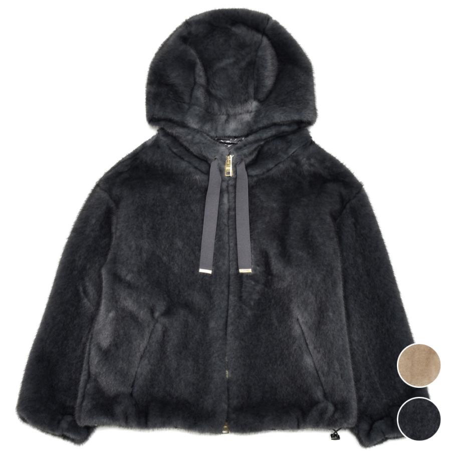 HERNO（ヘルノ）<br>GI000318D 12739 エコファーフーデットブルゾン 