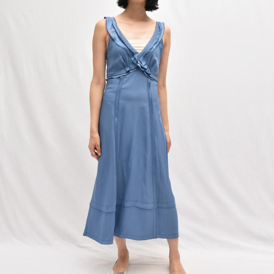 DOROTHEE SCHUMACHER ドロシーシューマッハ G61501-10 Vネック フレアワンピース 送料無料