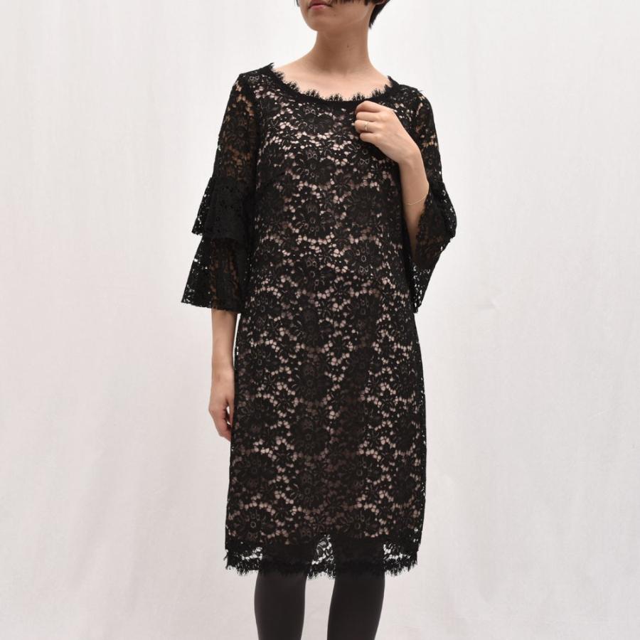 three dots スリードッツ LI5872 フラワーレースワンピース 