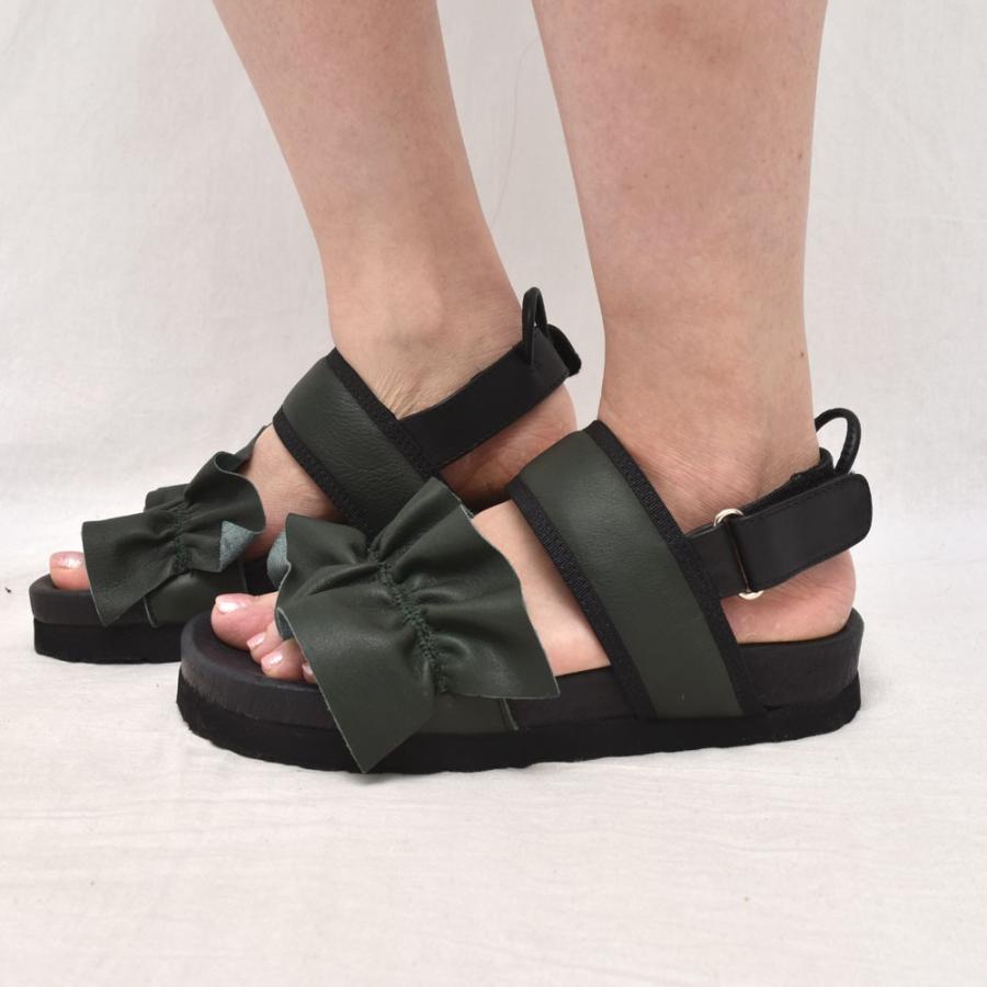 Amb エーエムビー  RUFFLE レザー フリルサンダル　正規品ならビリエッタ。送料無料 |  | 10