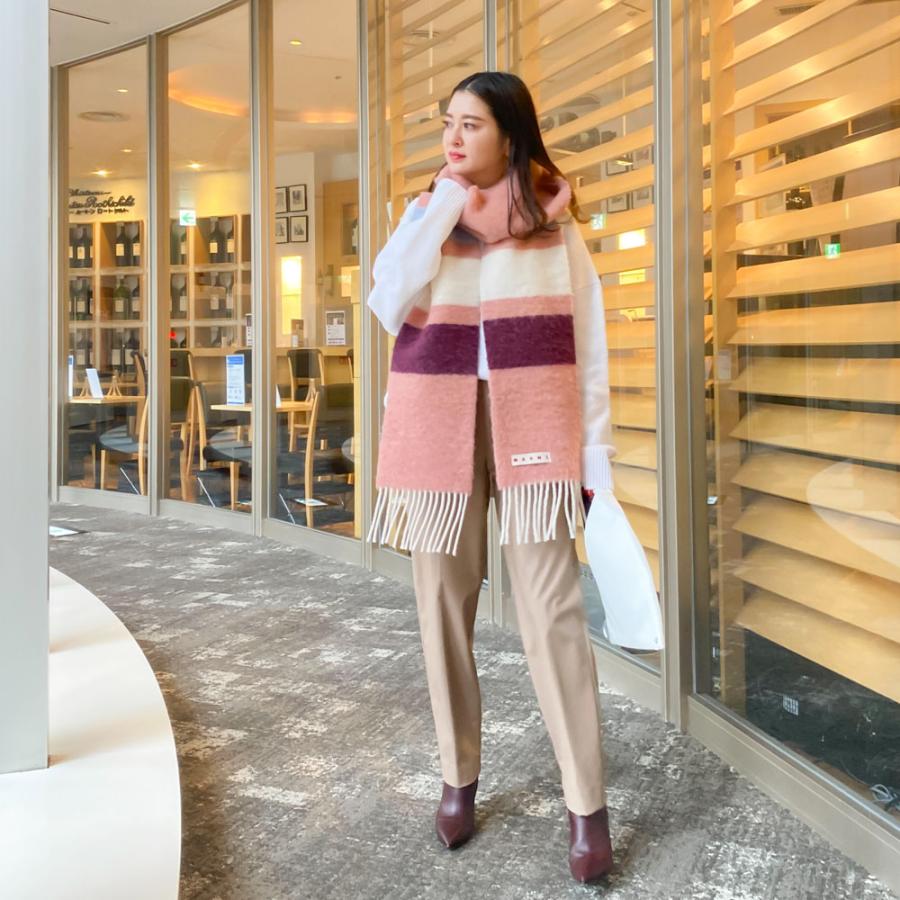 新品新品MARNIマルニ SCMC0091Y0 UAW009 アルパカ ストライプスカーフ