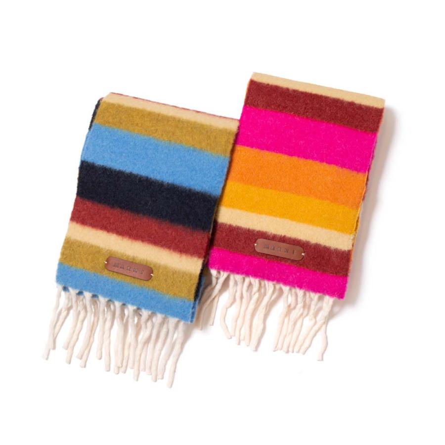 MARNIマルニ SCMC0098A0/UAW016 アルパカ マルチストライプマフラー | 