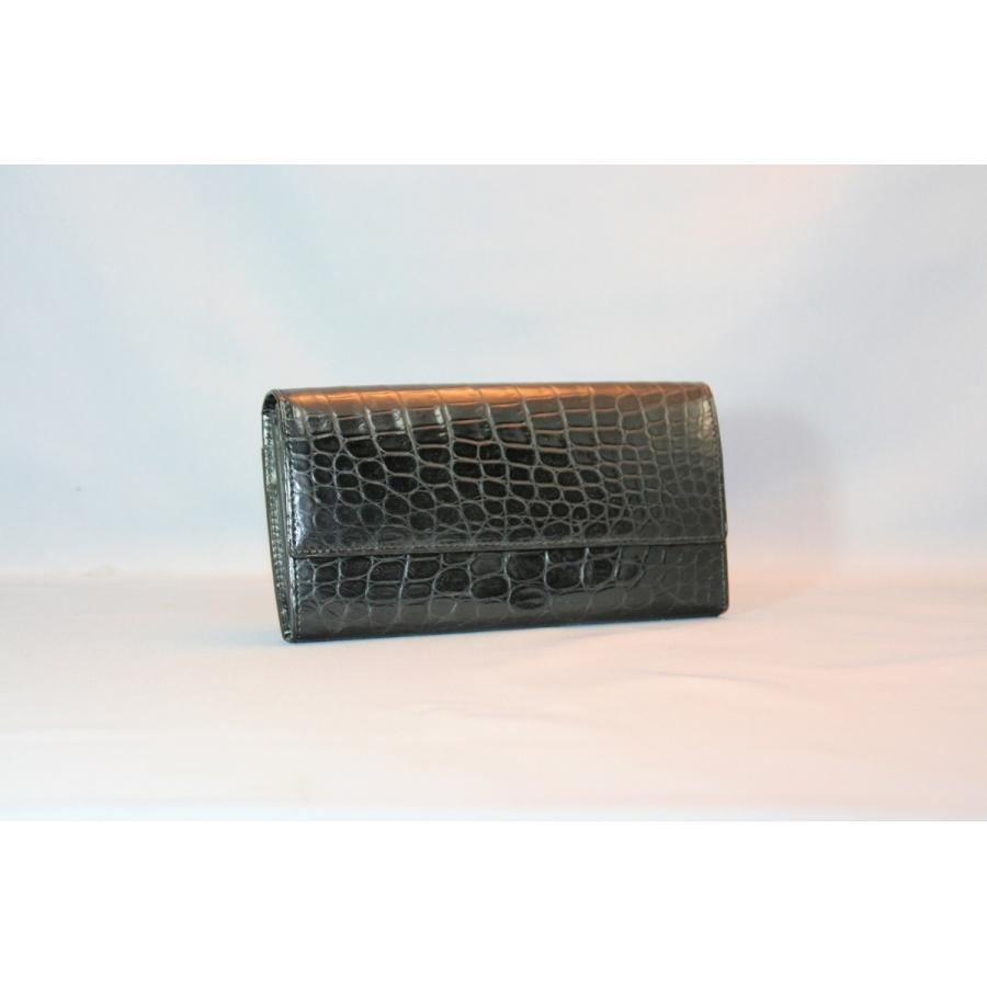 マットクロコダイル　長財布　小銭入れ付き　日本製　ブラック |  | 01